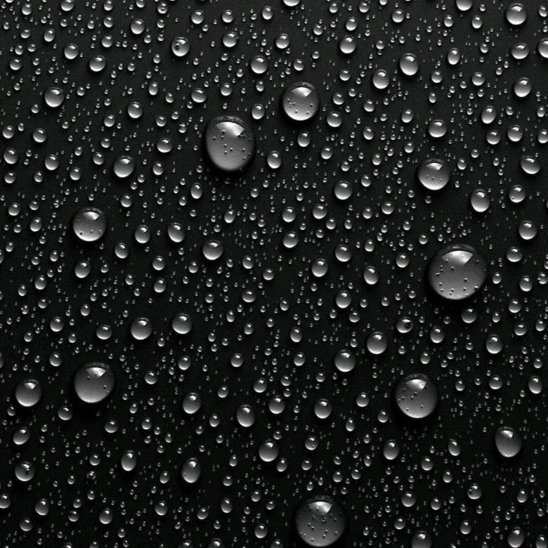 Капли на черном фоне