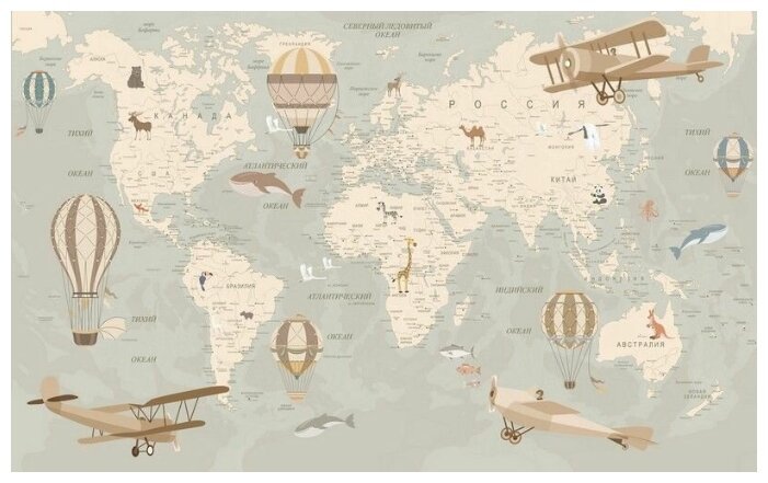 Фотообои карта в детской