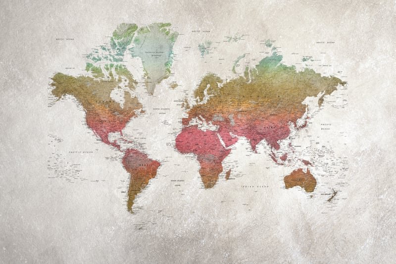 Обои карта мира