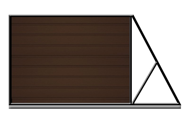 Откатные ворота Алютех из сэндвич панелей