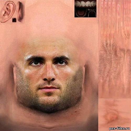 Текстура лица человека