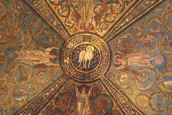 Византийская фреска Юстиниан