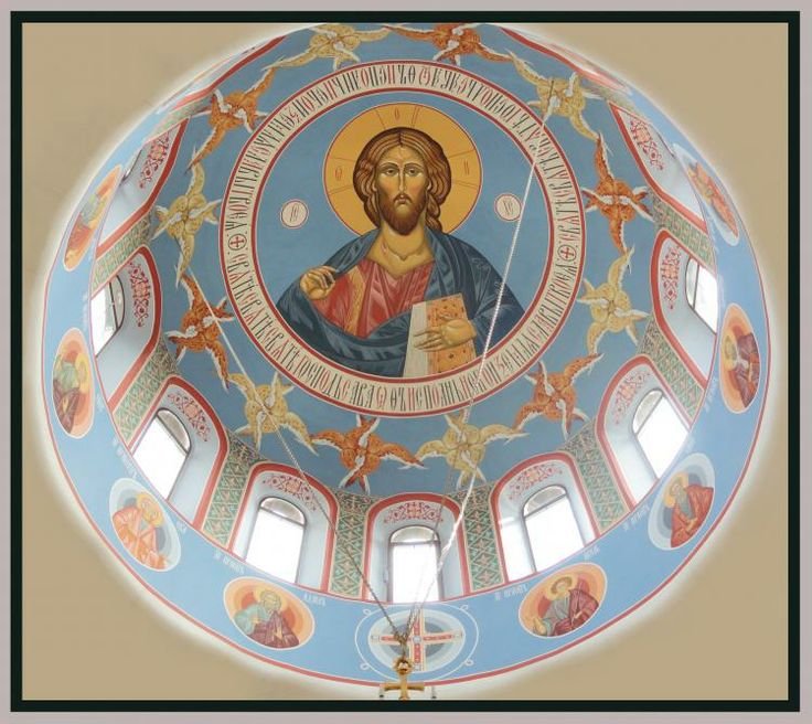 Христос Пантократор роспись купола