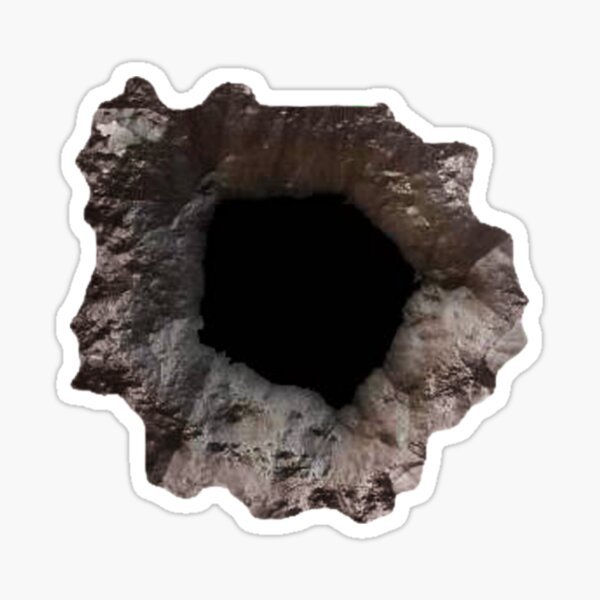 Пулевое отверстие на прозрачном фоне