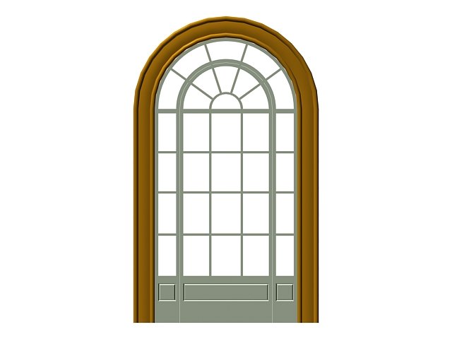 Модель 3ds Max арочное окно