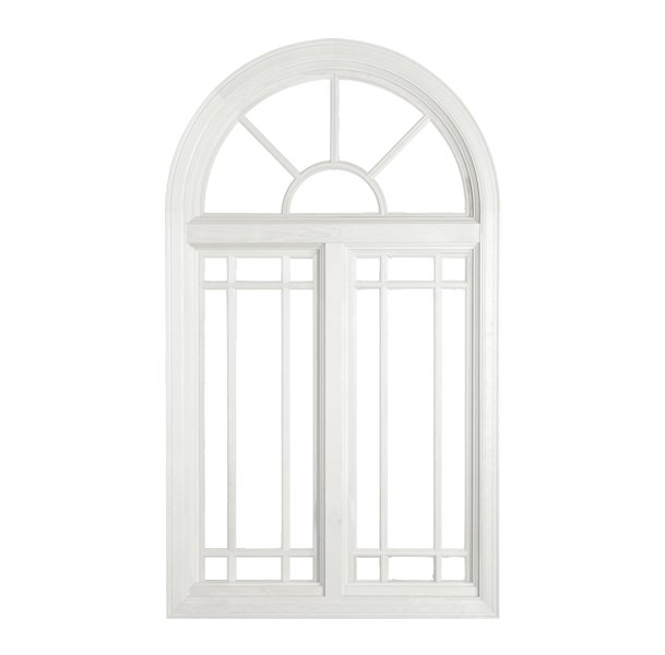 Окно арочное белое
