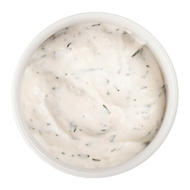 Соус чесночный вид сверху