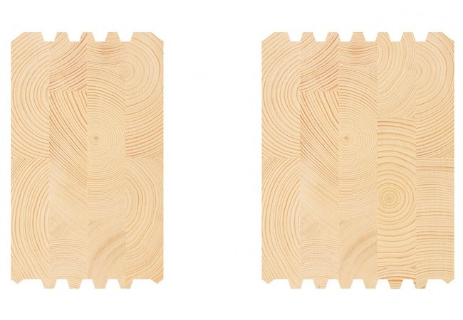 Клееный брус торец