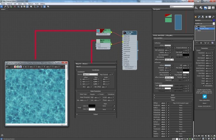 Вода материал 3ds Max