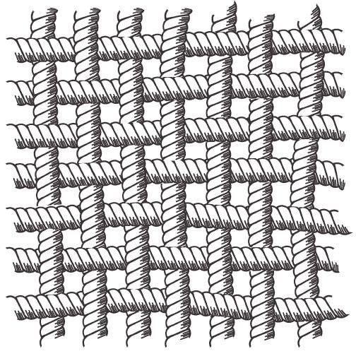 Полотняное плетение нитей