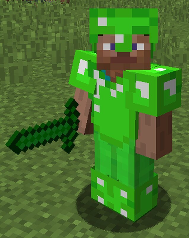 Изумрудная броня в майнкрафт
