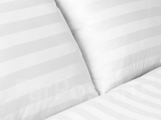 Страйп сатин белый 3*3