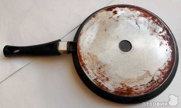 Сковорода с буквой т на дне