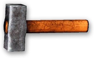 Молот на белом фоне