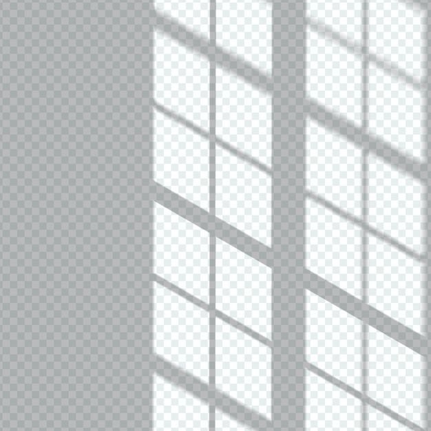 Тень от окна на прозрачном фоне