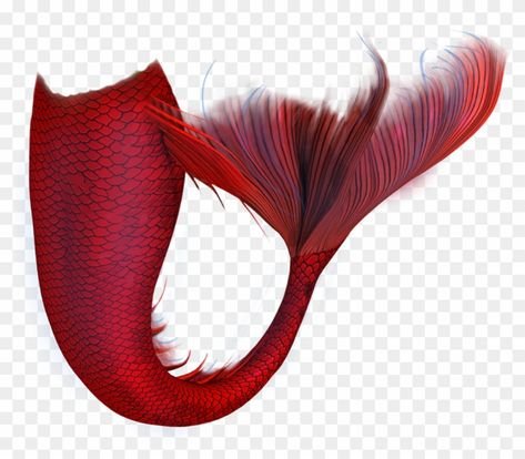 Русалка с красным хвостом