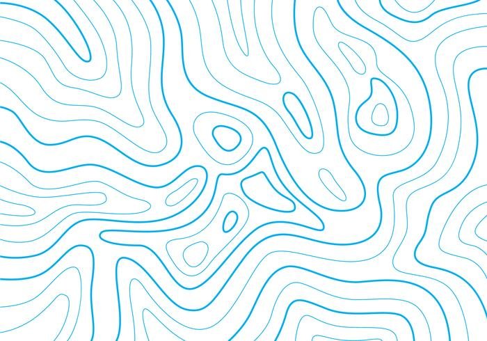 Изолинии рельефа вектор