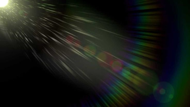 Солнечный блик на черном фоне