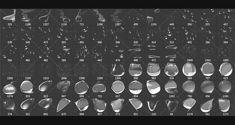 Кисти брызги воды