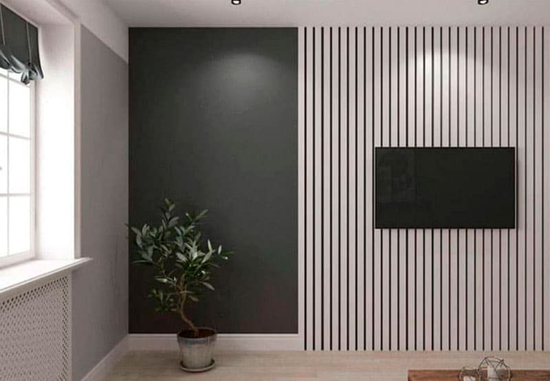 Гипсовая 3д панель рейка