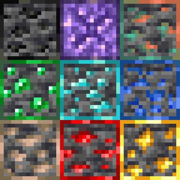 Руды из МАЙНКРАФТА