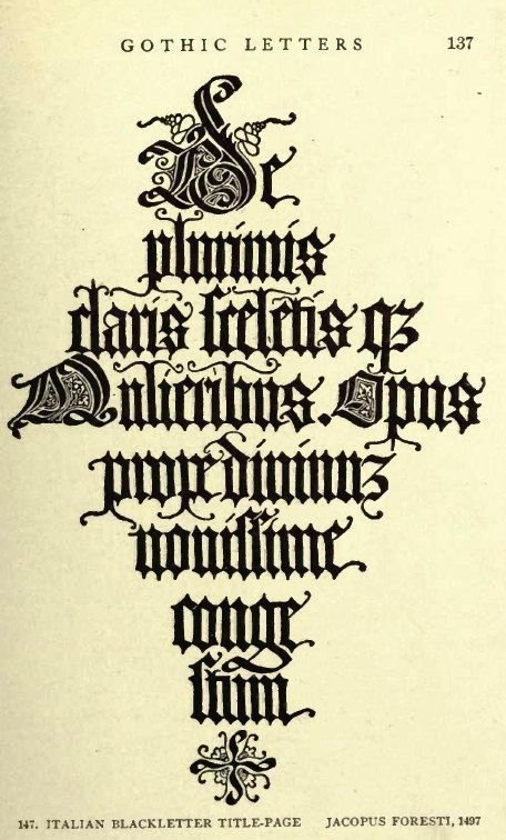 Готический шрифт плакат