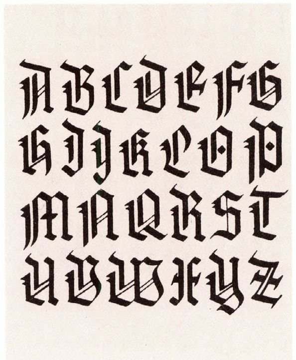 Фактура шрифт Готический