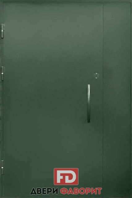 Дверь металлическая в подъезд со стеклом