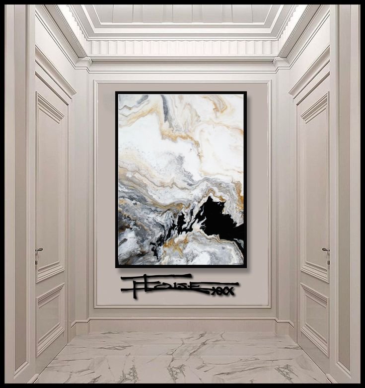 Фреска под мрамор в интерьере