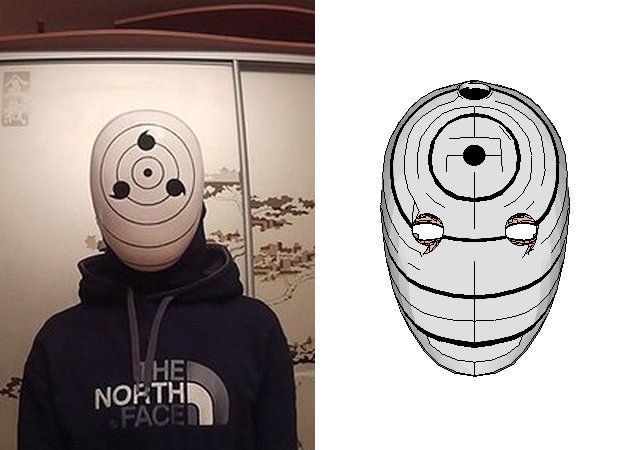 Маска Тоби из Наруто из бумаги