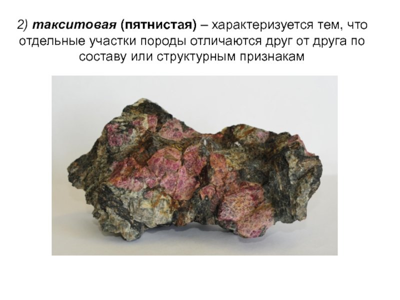 Такситовая Горная пород