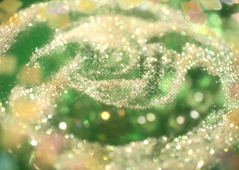 Зеленые блестки