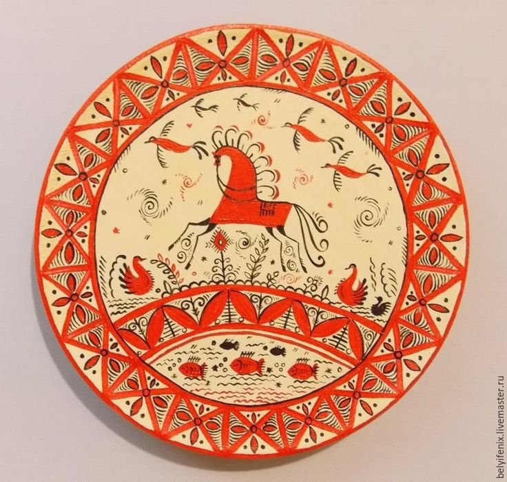 мезенская роспись