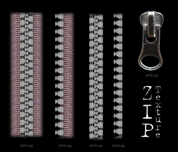 Текстура молнии для одежды