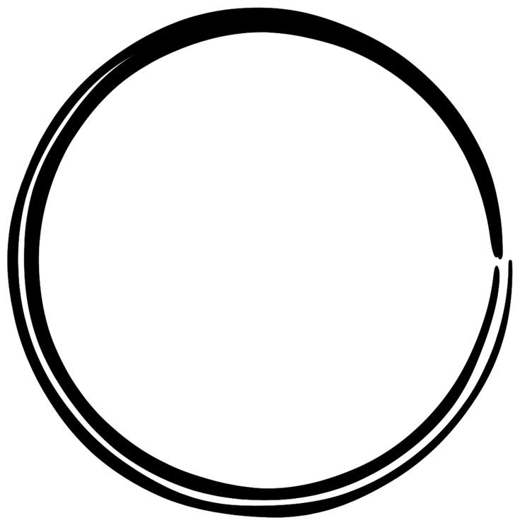 Контур круга на прозрачном фоне