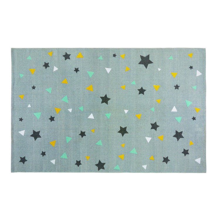 Ковер серый со звездами
