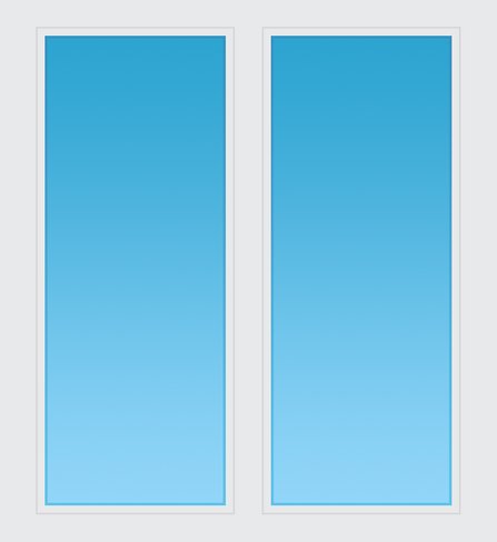 Окно двухстворчатое пластиковое