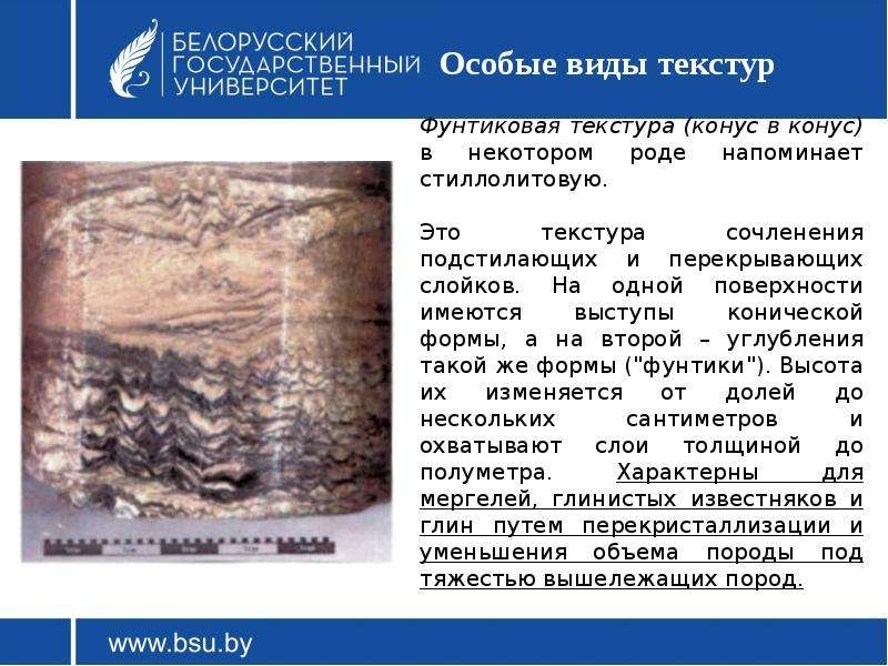 Текстуры поверхности слоя осадочных пород