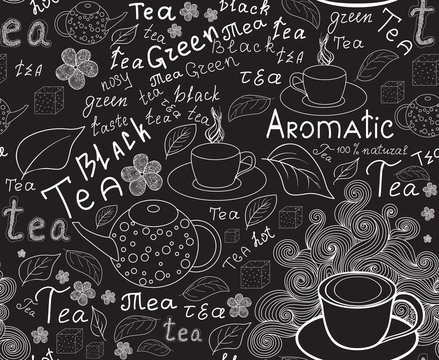 Фон с надписями кофе