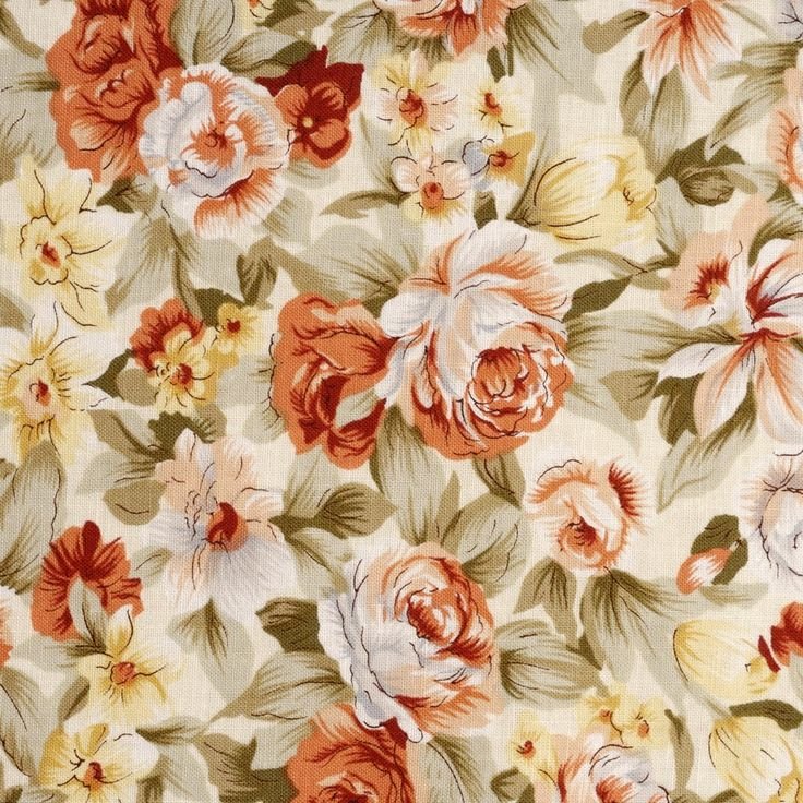 Ткань с цветами