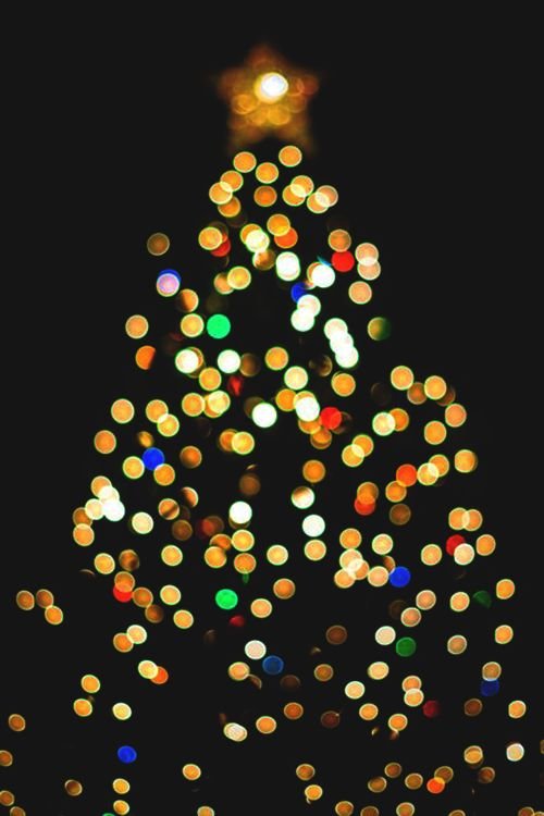 Новогодняя елка с огоньками