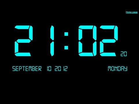 Скринсейвер цифровые часы