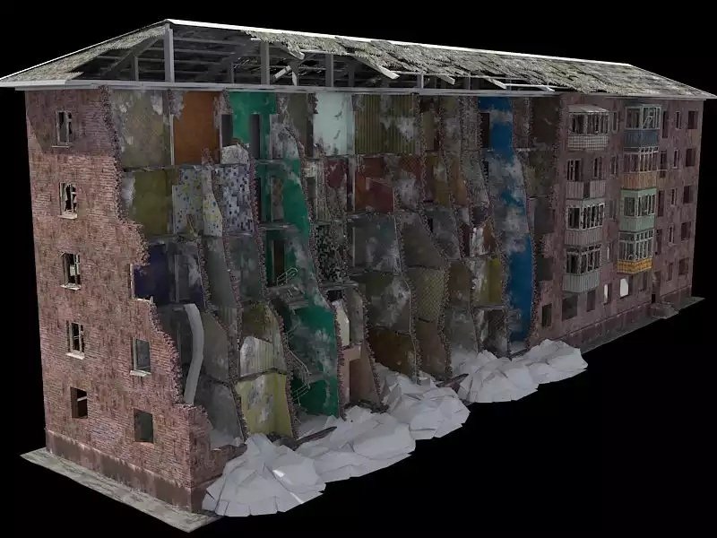 Панелька 3д модель дом