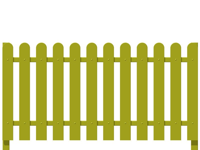 Забор из пластика евроштакетника