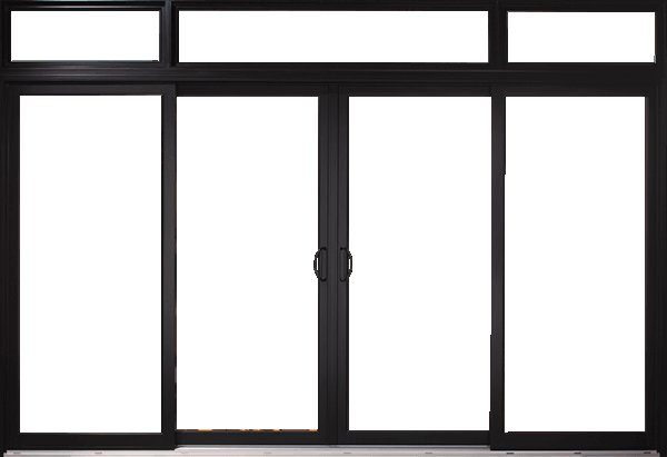 Окно с черной рамой