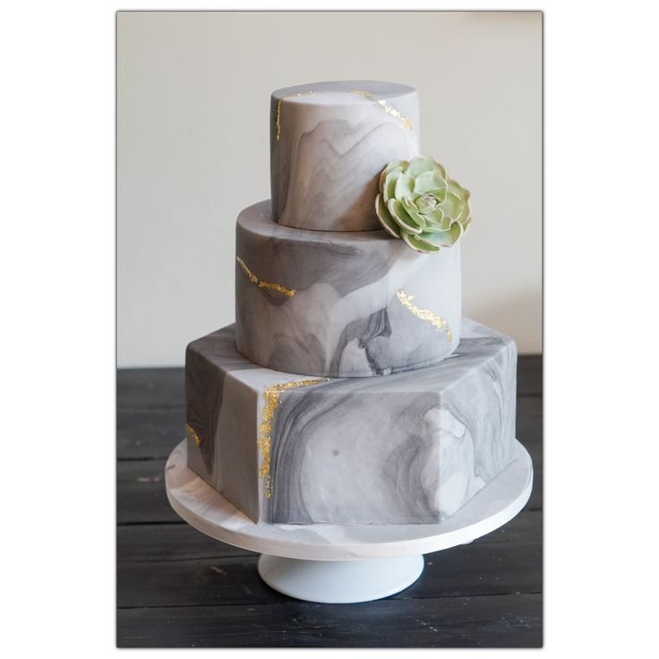 Мраморный торт на свадьбу