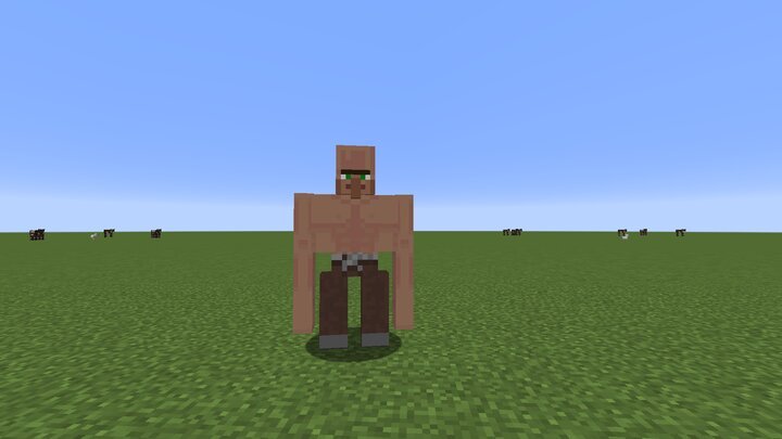 Голем и житель майнкрафт