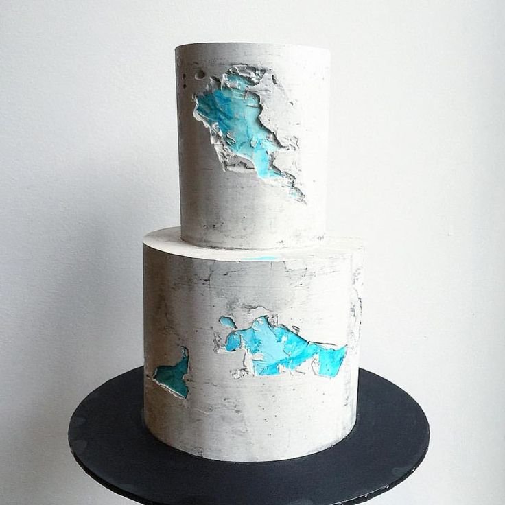 Торт с эффектом мрамора