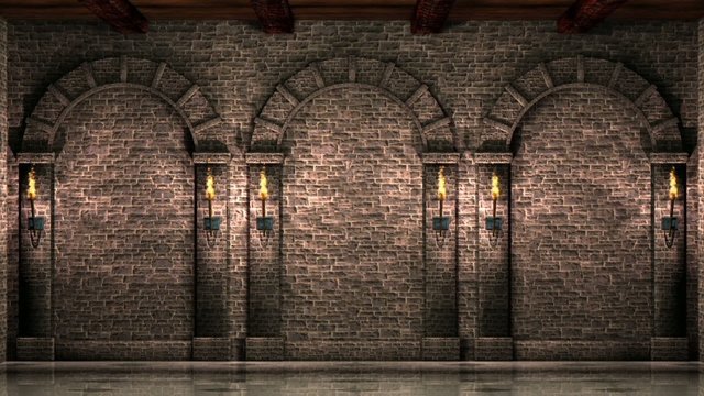 Стены замка внутри