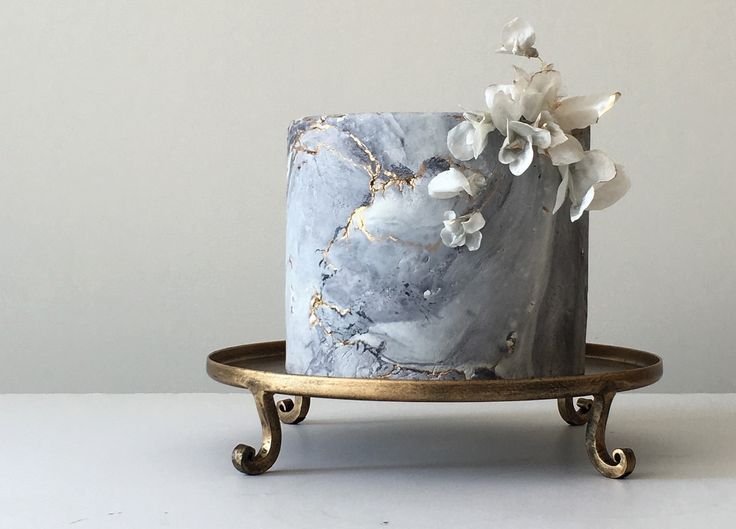 Декор торта мрамор